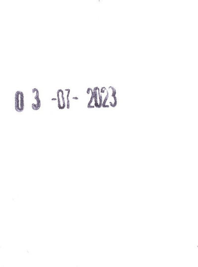 Shiny Self-Inking Date Stamp in Greek Language with Black Ink