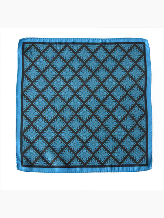 Tiles Men's Silky Handkerchief Blue