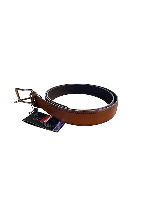 Venturi Men's Leather Belt Brown