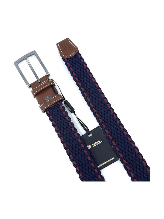 Elastisch Herren Gürtel Gestrickt Marineblau