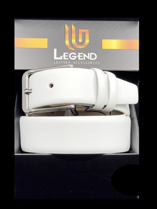 Herren Gürtel Leder Weiß