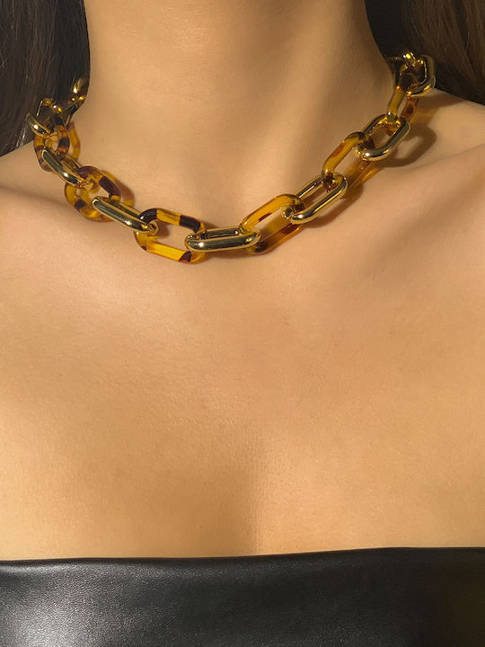 Pearl's Garden Leopard Print Κολιέ