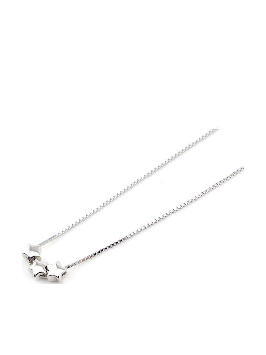 Charm mit Design Stern aus Silber