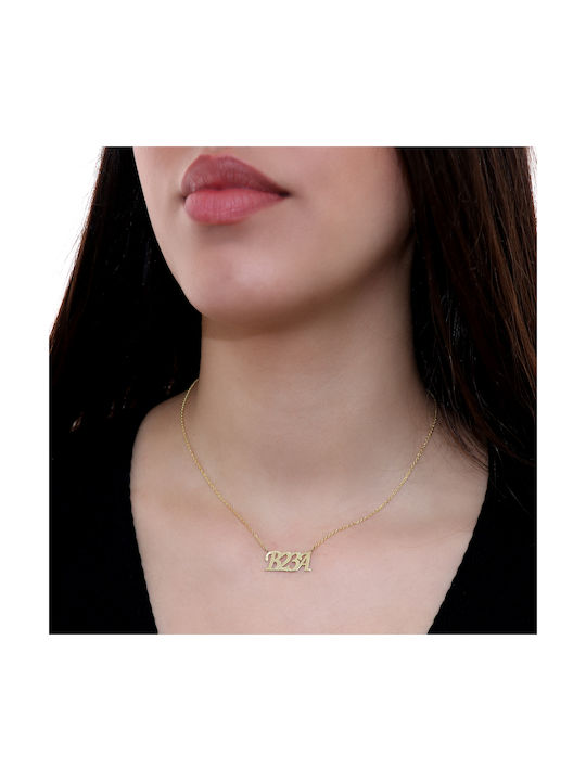 Necklace Monogram from Gold 14K