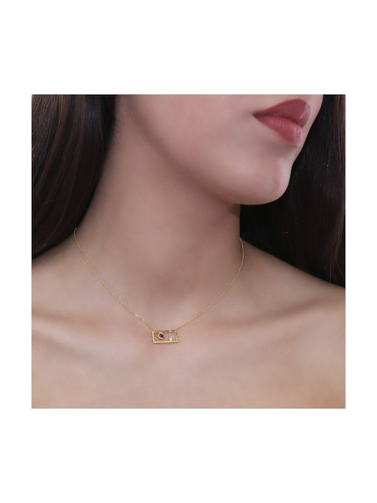 Necklace from Gold 18k with Diamond