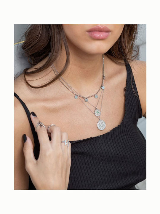Paraxenies Necklace Constantine Talisman made of Pink Gold Plated Silver Paraxenies Necklace Constantine Talisman made of Pink Gold Plated Silver