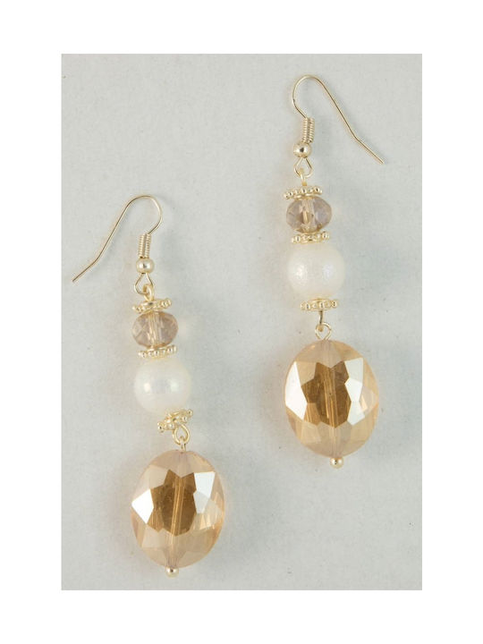 Earrings Pendants Gold Plated with Pearls