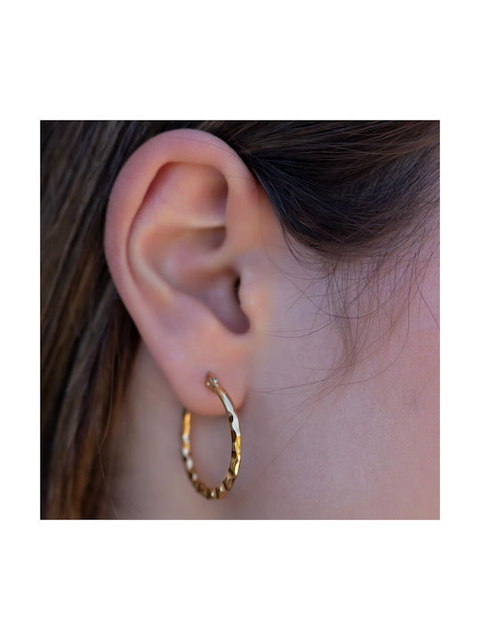 Earrings Hoops made of Steel Gold Plated