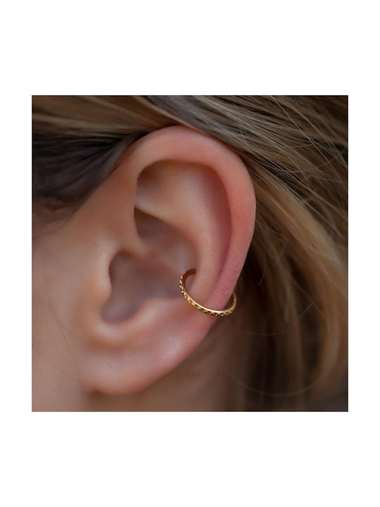 Clicker 8mm Earrings Hoops made of Steel Gold Plated