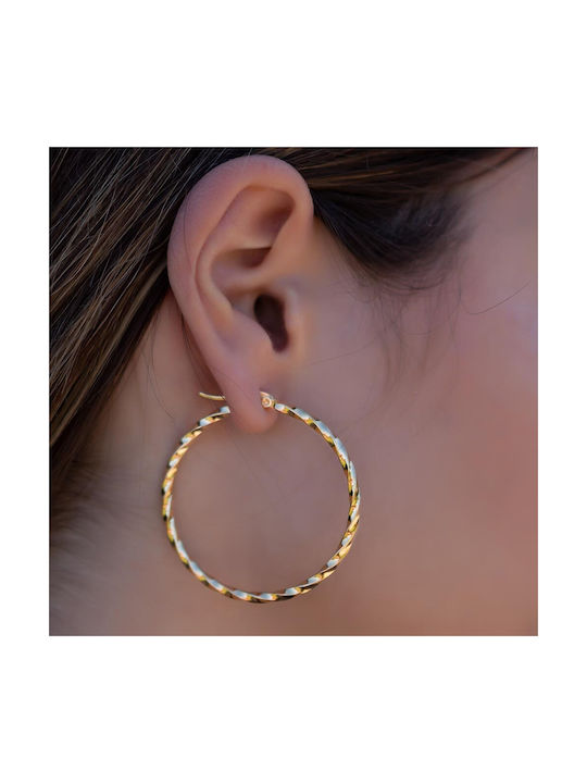 Earrings Hoops made of Steel Gold Plated