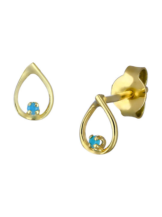 Earrings made of Gold 14K with Stones