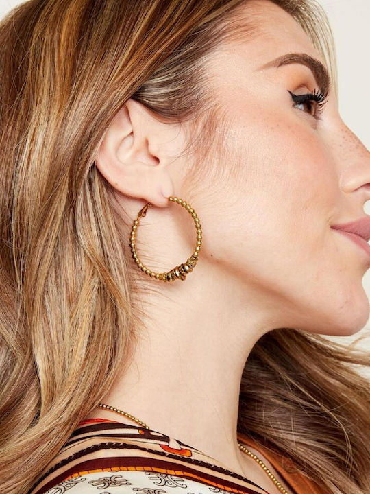 Georgiadis Accessories Σκουλαρίκια από Ατσάλι Επιχρυσωμένα