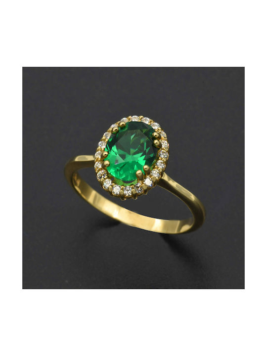 Women's Gold Ring with Stone 9K