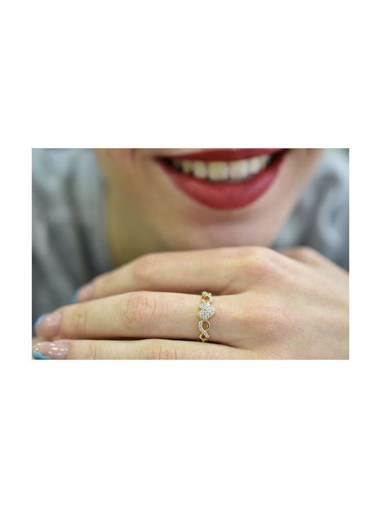 Damen Ring mit Zirkonia aus Gold 14K