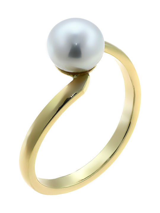 Women's Gold Ring with Pearl 14K