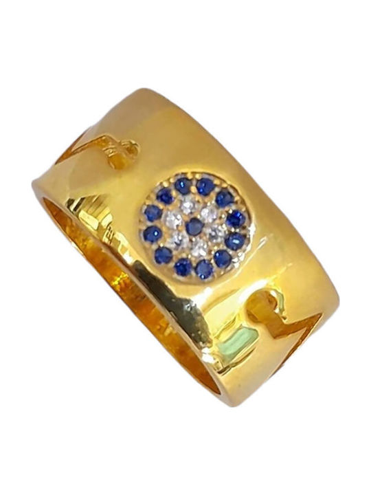 One Jewellery Γυναικείο Δαχτυλίδι από Ασήμι Επιχρυσωμένο
