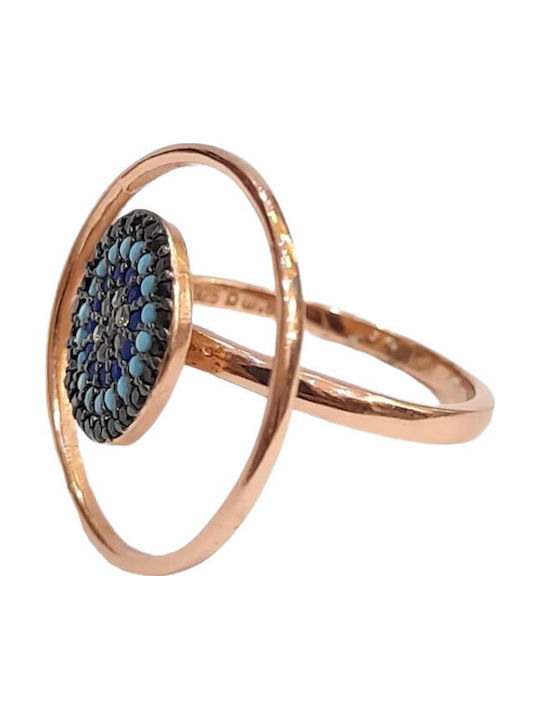 One Jewellery Дамски Пръстен с Циркони от Сребърен Позлатен