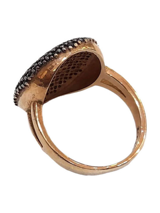 One Jewellery Дамски Пръстен с Циркони от Сребърен Позлатен