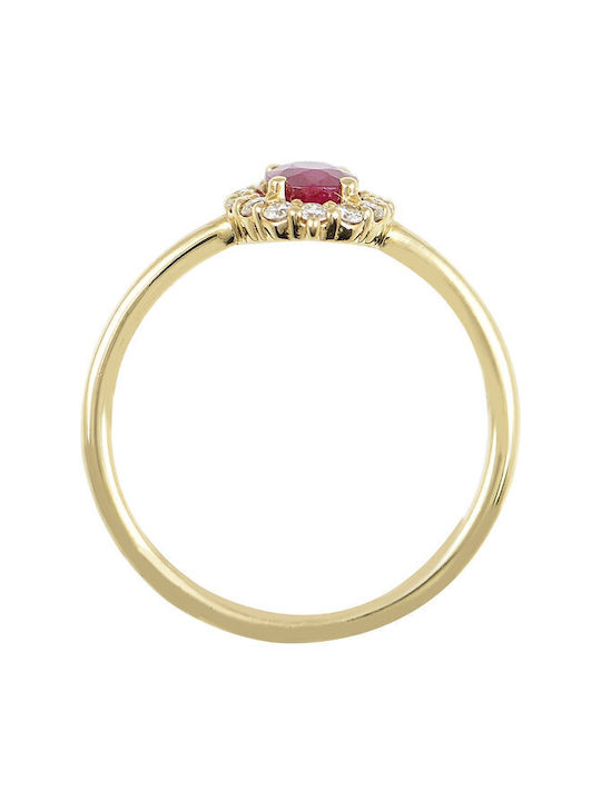 Savvidis Damen Ring mit Diamanten aus Gold 18K