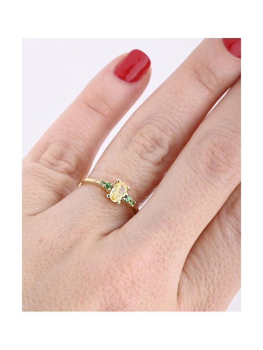 Savvidis Damen Ring mit Diamant aus Gold 18K