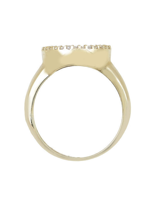 Savvidis Damen Ring mit Zirkonia aus Gold 14K