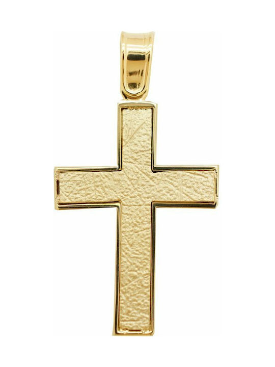 Gold Kreuz 14K Beidseitig