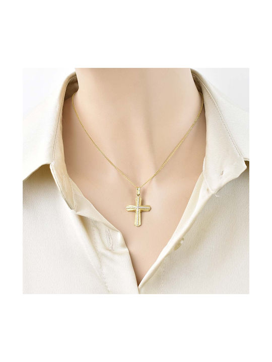 Damen Gold Kreuz 14K