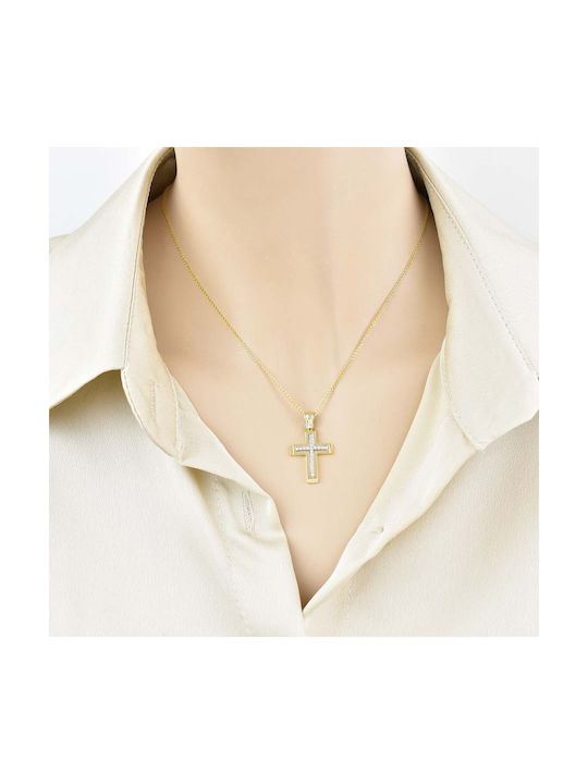 Damen Gold Kreuz 14K