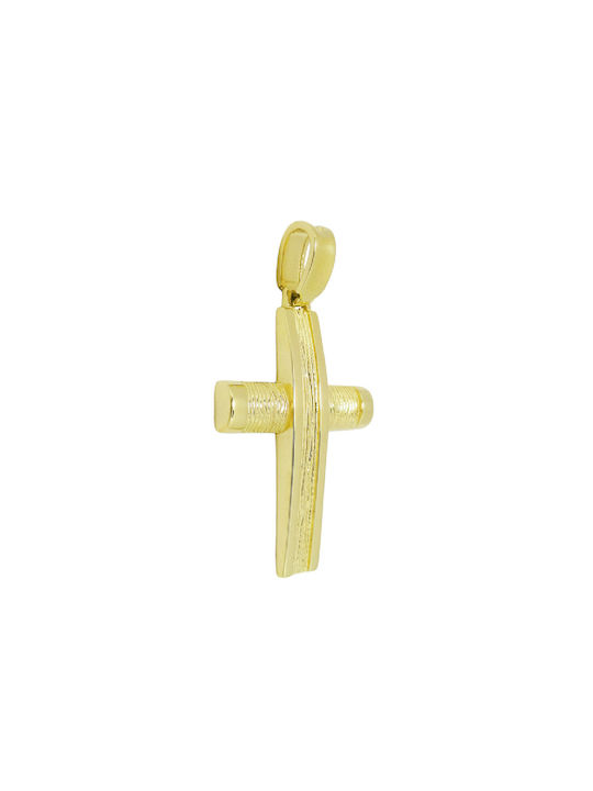 Damen Gold Kreuz 14K Beidseitig