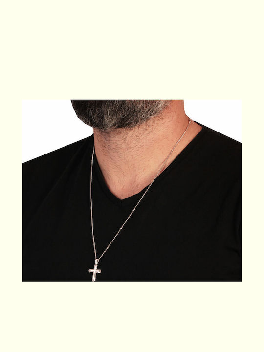 Abadianakis Cruci din Aur Alb de 14K