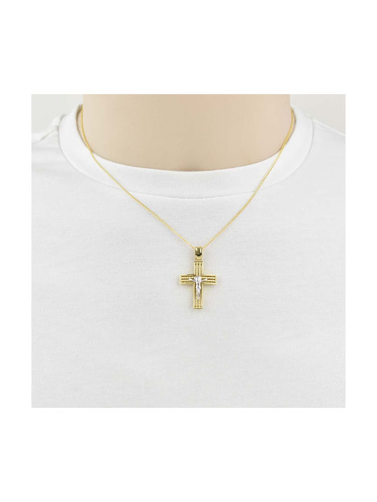 Men's Gold Cross 14K with the Crucified