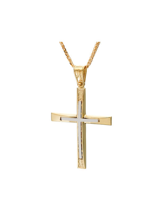 Damen Gold Kreuz 14K