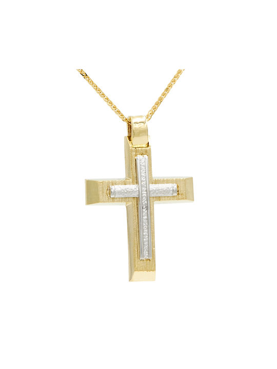 Herren Gold Kreuz 14K