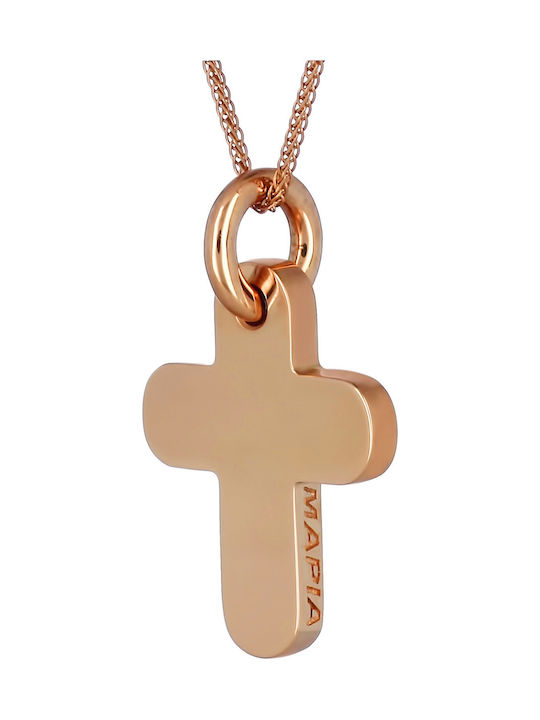 Women's Rose Gold Cross 14K