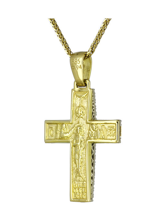 Damen Gold Kreuz 14K