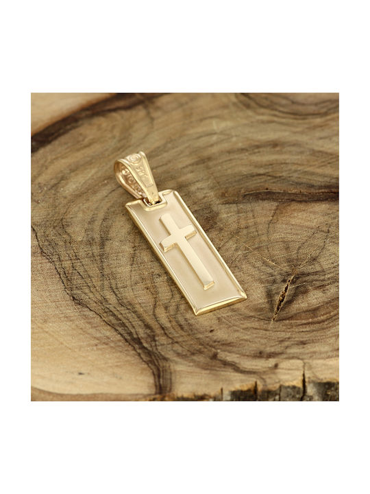 Herren Gold Kreuz 14K