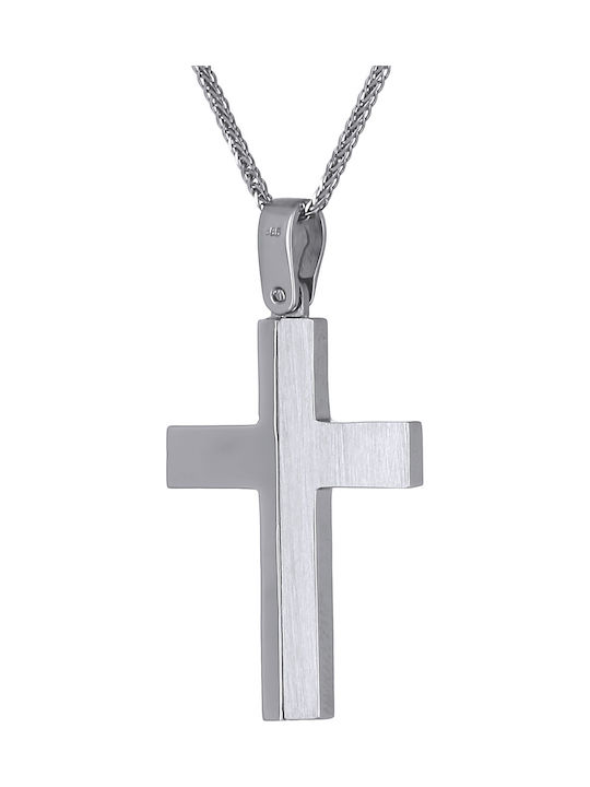 Women's White Gold Cross 14K