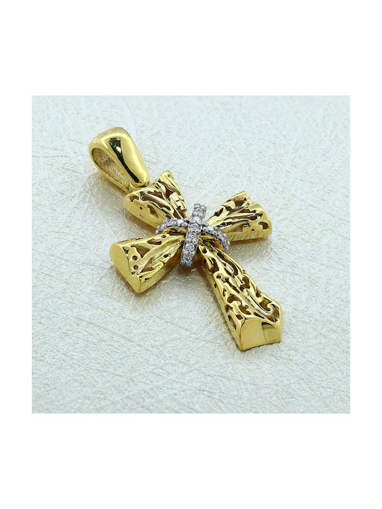 Damen Gold Kreuz 14K