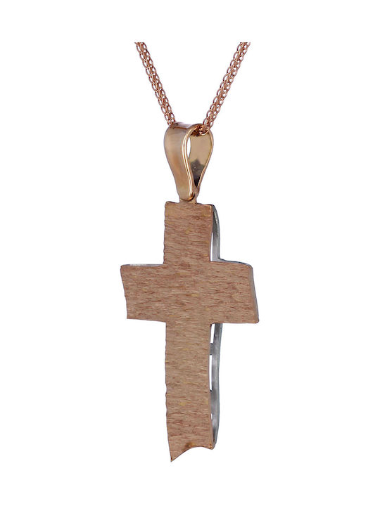 Women's Rose Gold Cross 14K