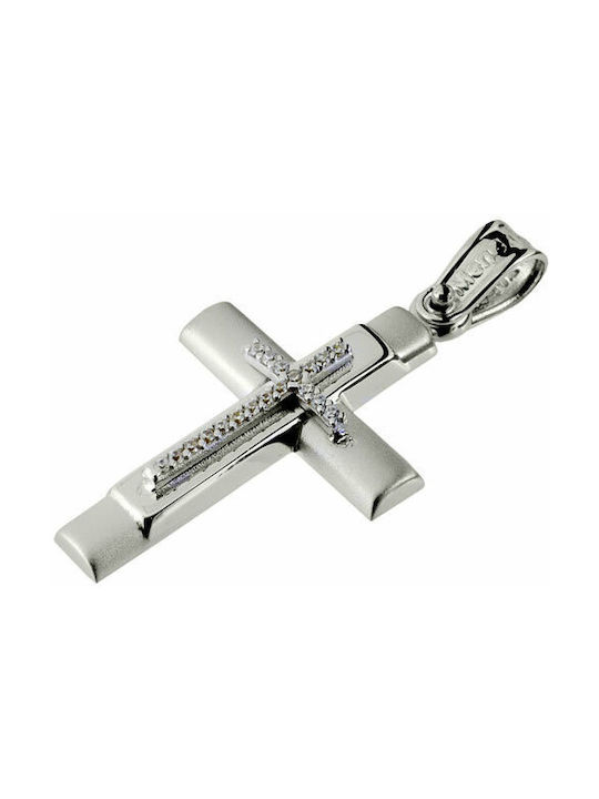 White Gold Cross 14K