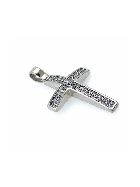 White Gold Cross 14K