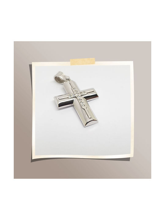 Mentzos White Gold Cross 14K