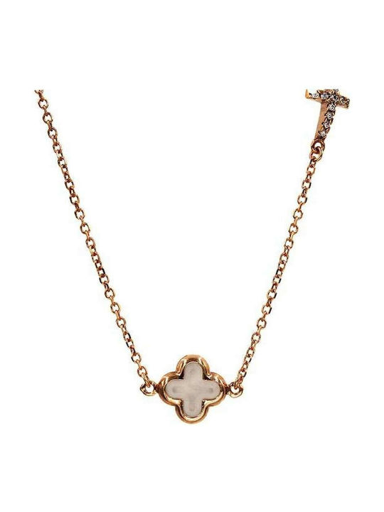 Roloi Kaliamanis Women's Rose Gold Cross 14K with Chain