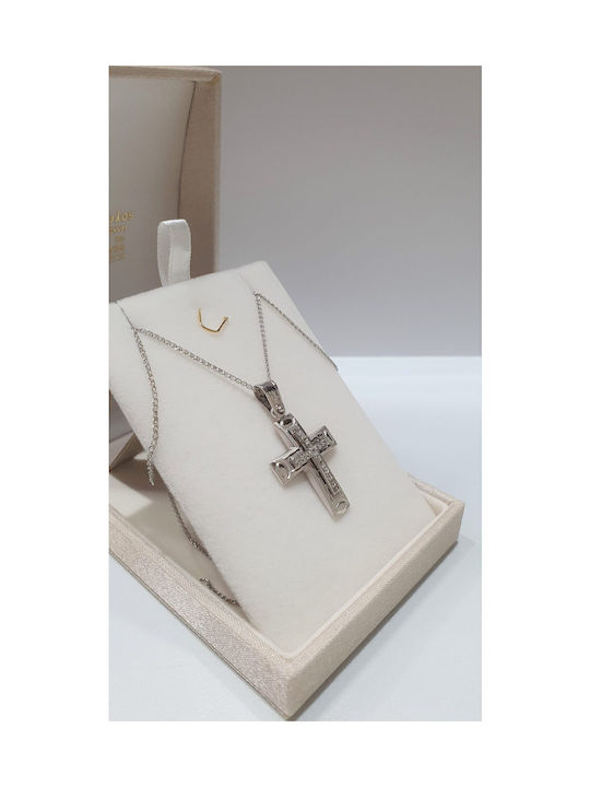 Papadopoulos Gold Women's White Gold Cross 14K