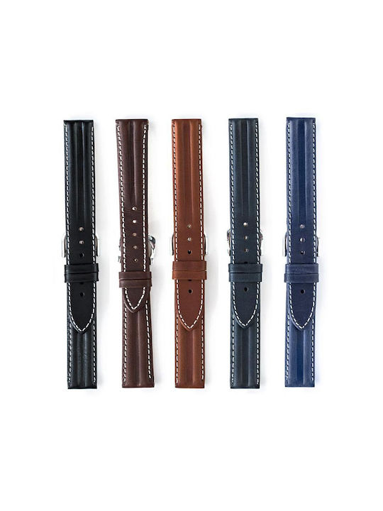 Leather Strap Navy Blue 14mm