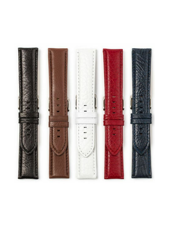 Leather Strap Red 22mm