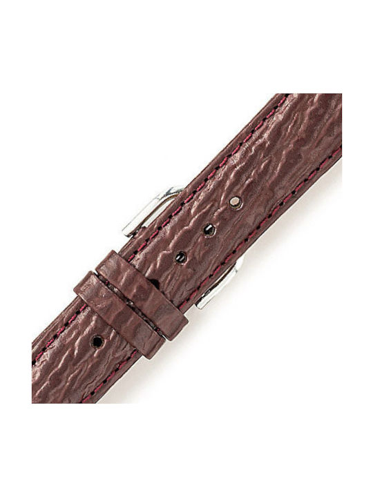 Leather Strap Burgundy 16mm