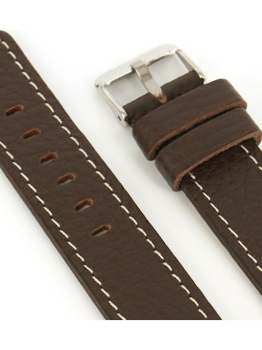 VStraps Vstraps Curea din piele Maro 20mm