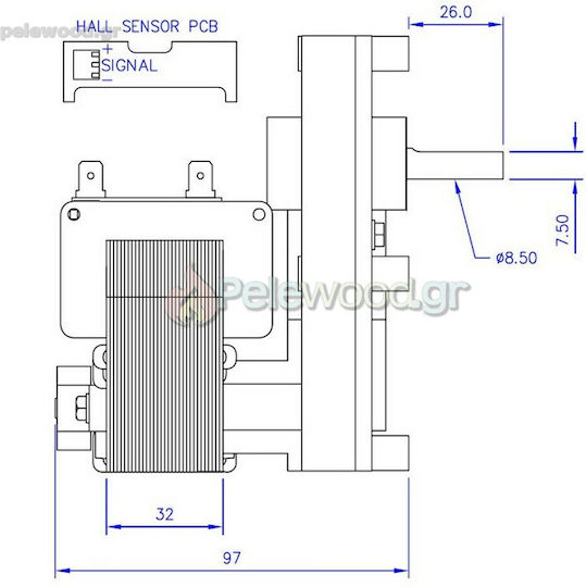 Mellor Electrics Μοτέρ για Σόμπα Pellet