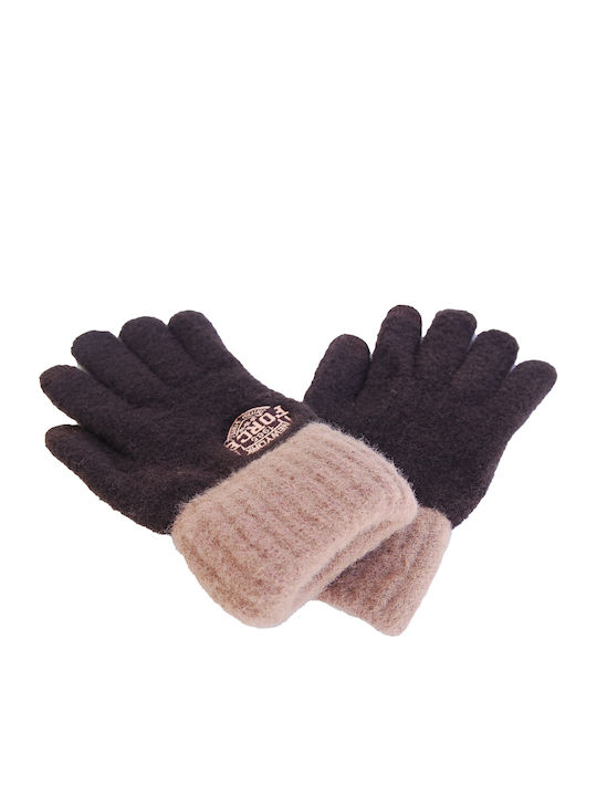 Brown Knitted Ръкавици Touch